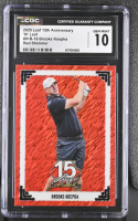 Brooks Koepka 2025 Leaf 15th Anniversary '91 Leaf Red Shimmer #91B19 #3/3 (CGC 10) at PristineAuction.com