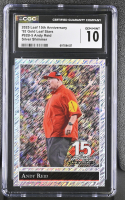 Andy Reid 2025 Leaf 15th Anniversary '92 Gold Leaf Stars Silver Shimmer #92B5 #6/15 (CGC 10) at PristineAuction.com
