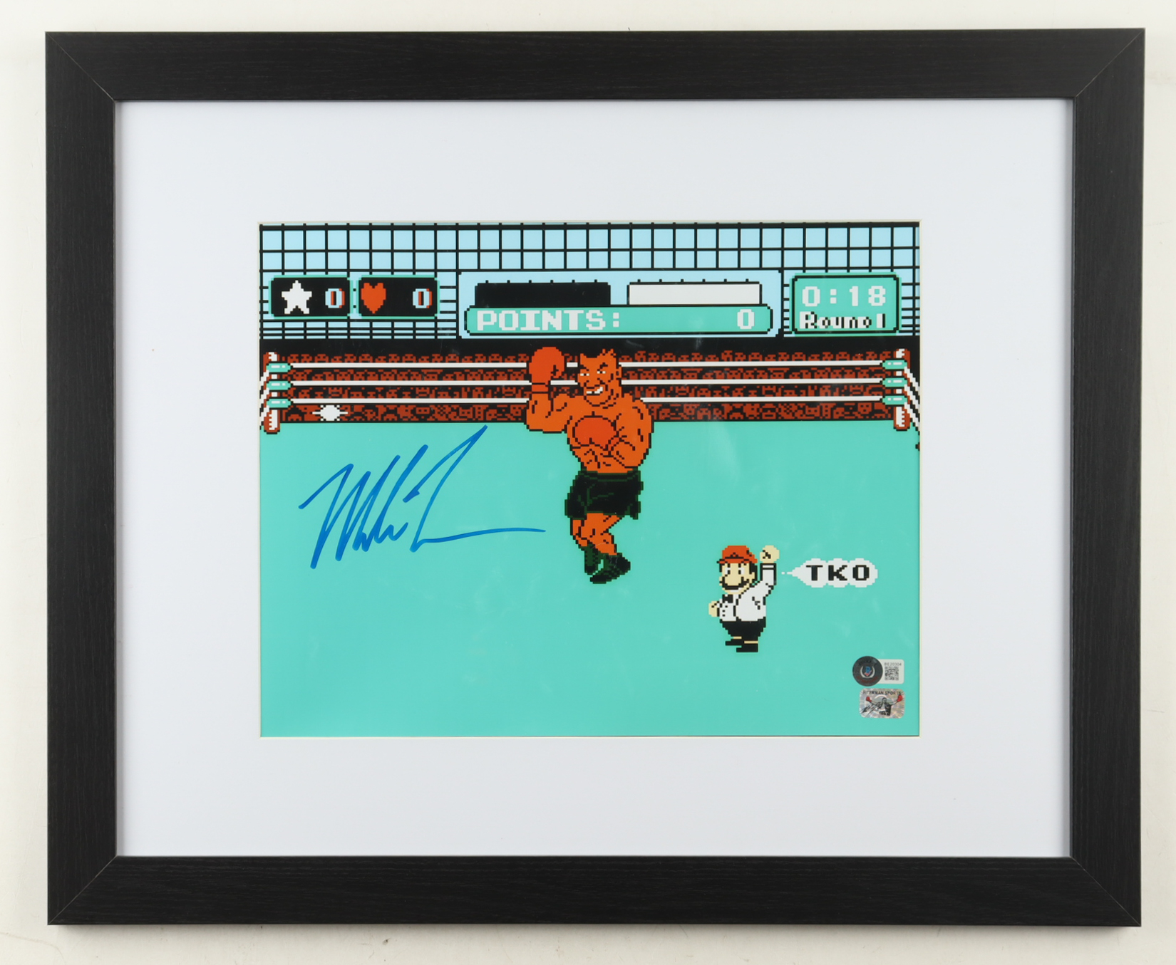 Mike Tyson Signed Custom Framed "Punch-Out!!" Photo Display (Beckett & Tyson) at PristineAuction.com Mike Tyson Signed Custom Framed "Punch-Out!!" Photo Display (Beckett & Tyson) at PristineAuction.com