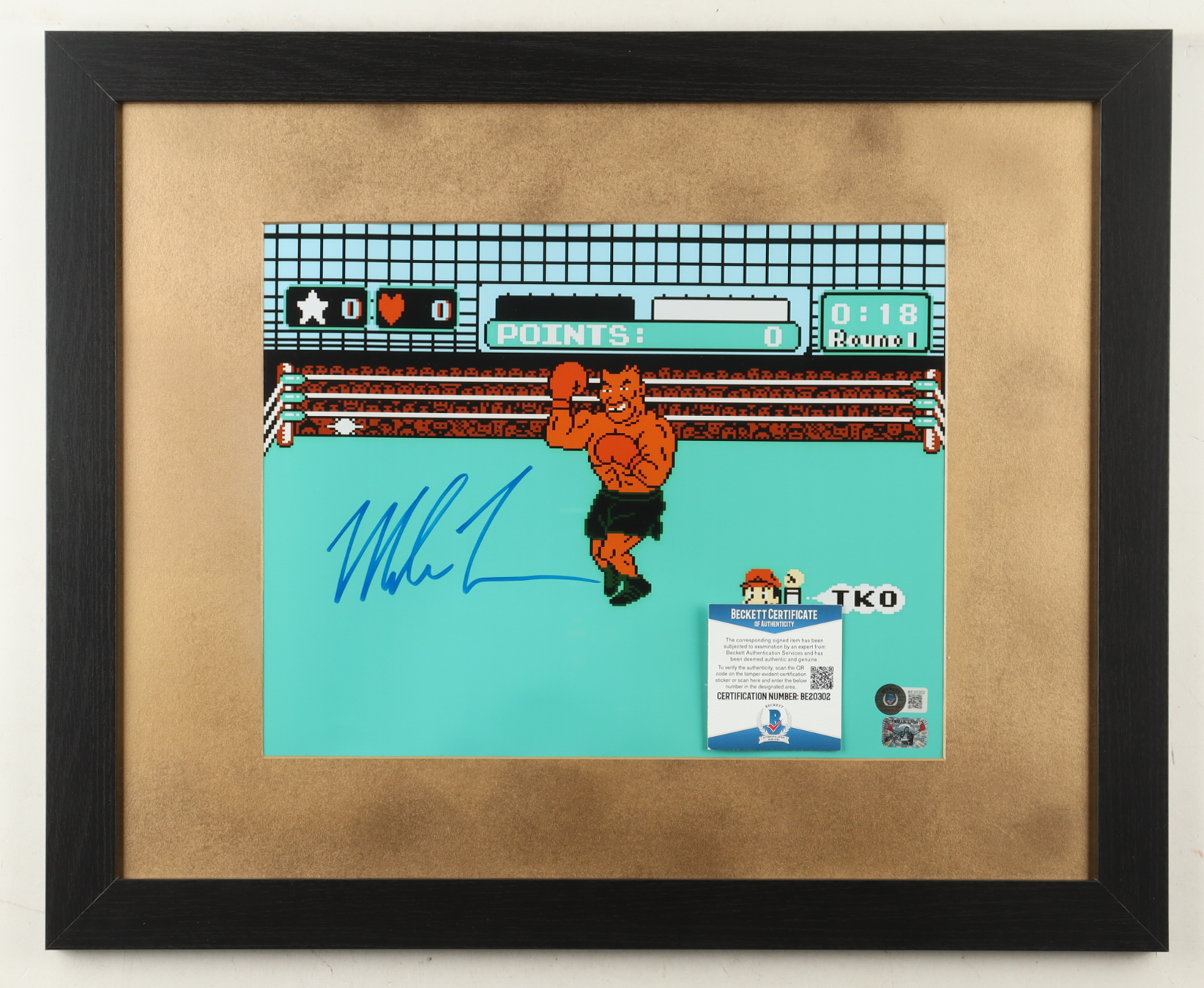 Mike Tyson Signed Custom Framed "Punch-Out!!" Photo Display (Beckett & Tyson) at PristineAuction.com Mike Tyson Signed Custom Framed "Punch-Out!!" Photo Display (Beckett & Tyson) at PristineAuction.com