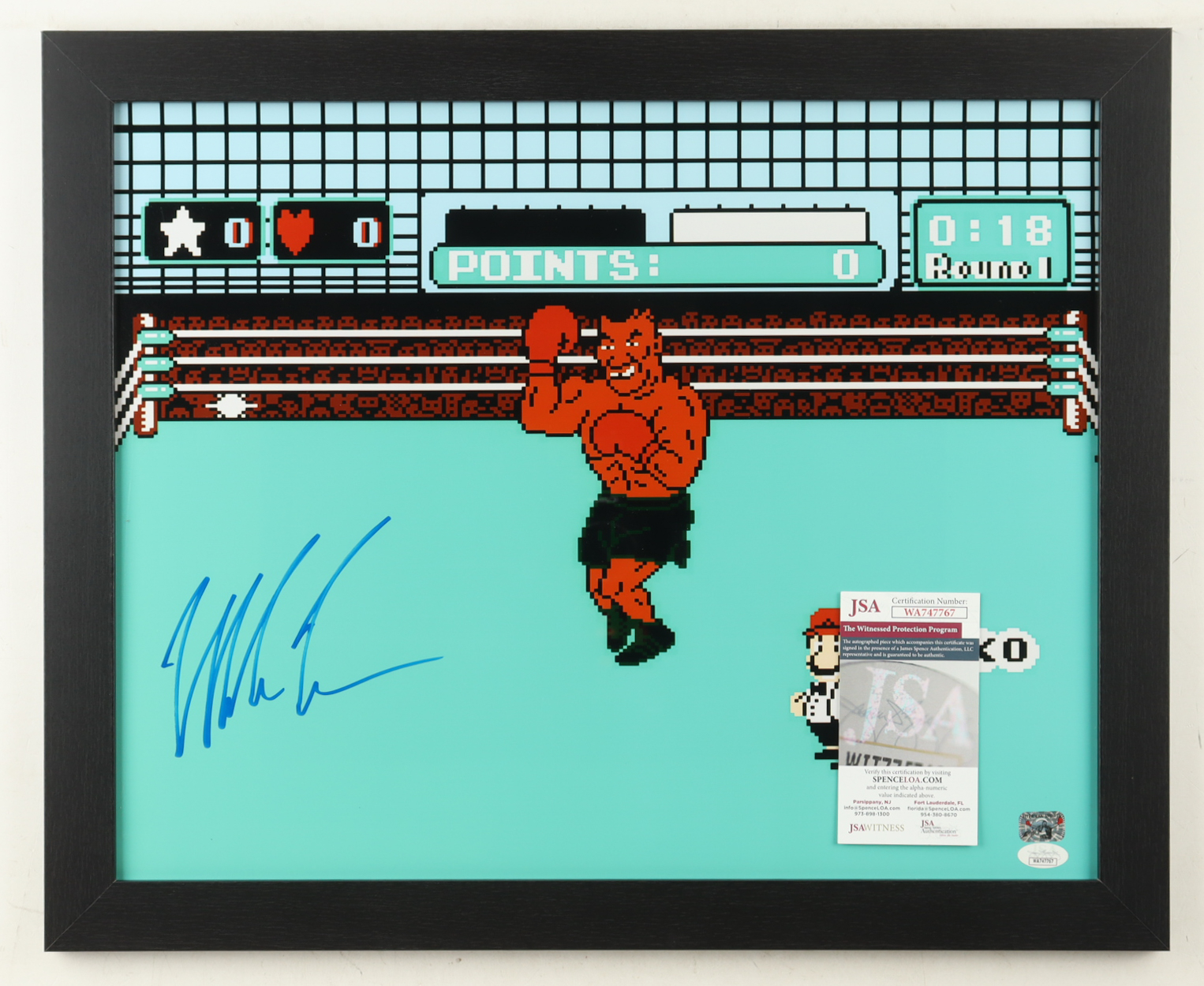 Mike Tyson Signed Custom Framed "Punch-Out!!" Photo Display (JSA & Tyson) at PristineAuction.com Mike Tyson Signed Custom Framed "Punch-Out!!" Photo Display (JSA & Tyson) at PristineAuction.com