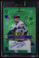 Matt Shaw 2024 Wild Card 5 Card Draw Stacked Deck Queen Hearts Green Foil Signatures #SDHHMSA #1/3 RC at PristineAuction.com