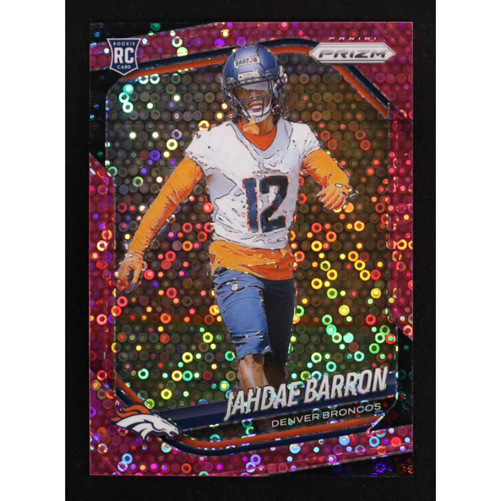 Jahdae Barron 2025 Panini Prizm No Huddle Pink #350 RC #14/25 at PristineAuction.com