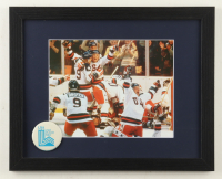 "The Miracle on Ice Team USA" Custom Framed Photo Display with Lake Placid Lapel Pin at PristineAuction.com