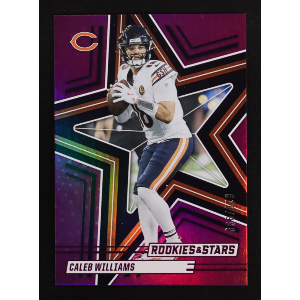 Caleb Williams 2025 Panini Rookies & Stars Purple #64 RC #010/999 at PristineAuction.com