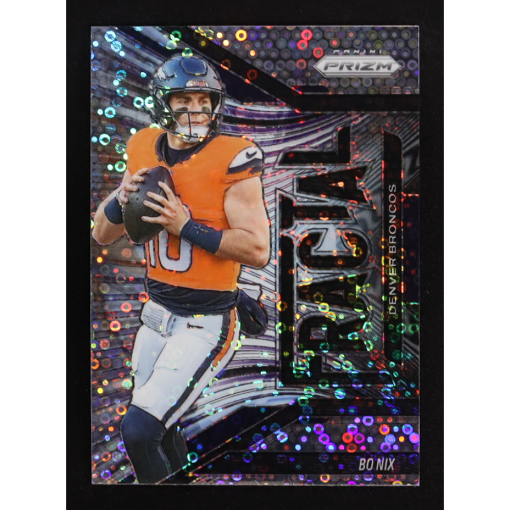 Bo Nix 2025 Panini Prizm Fractal #13 at PristineAuction.com
