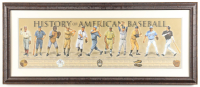 "History of American Baseball" Custom Framed Art Print Display at PristineAuction.com