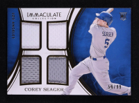 Corey Seager 2016 Immaculate Collection Immaculate Quads Memorabilia #7 #59/99 RC at PristineAuction.com