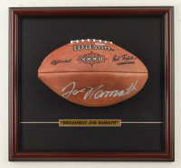 Joe Namath Signed Custom Framed NFL Football Display (PSA) at PristineAuction.com