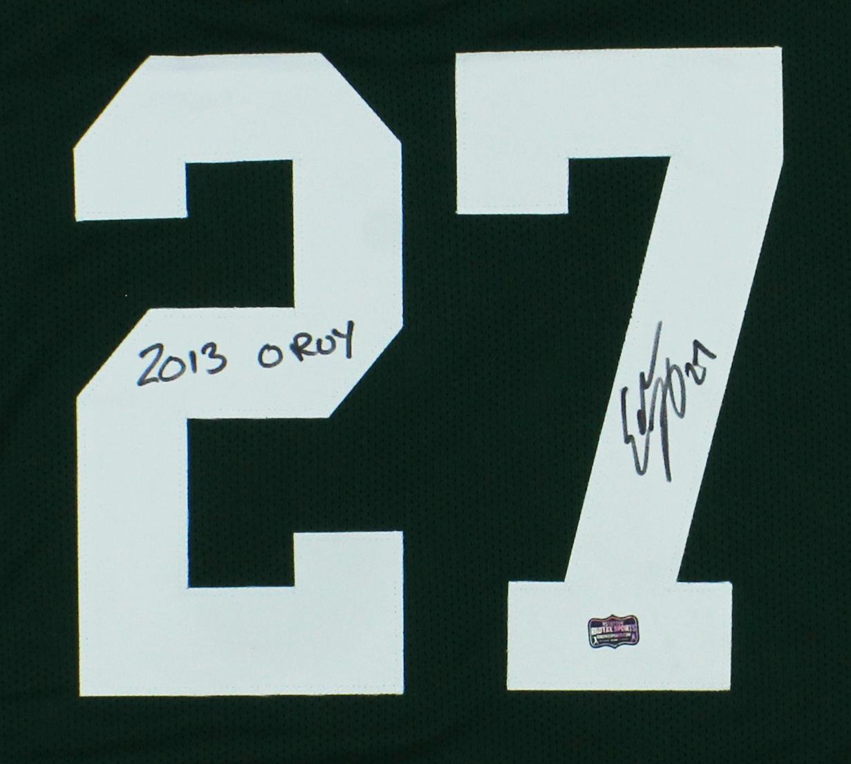 Eddie Lacy Signed Jersey Inscribed "2013 OROY" (Radtke) at PristineAuction.com Eddie Lacy Signed Jersey Inscribed "2013 OROY" (Radtke) at PristineAuction.com