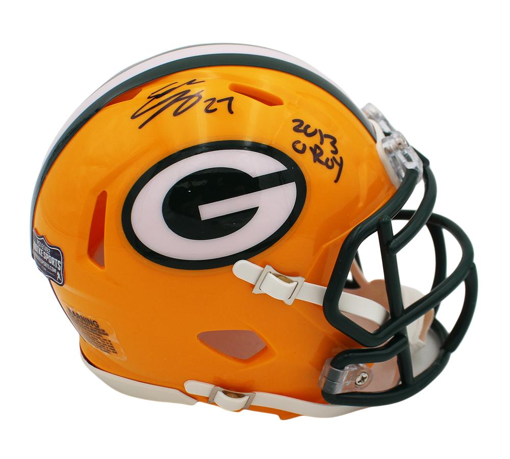 Eddie Lacy Signed Packers Speed Mini Helmet Inscribed "2013 OROY" (Radtke) at PristineAuction.com Eddie Lacy Signed Packers Speed Mini Helmet Inscribed "2013 OROY" (Radtke) at PristineAuction.com