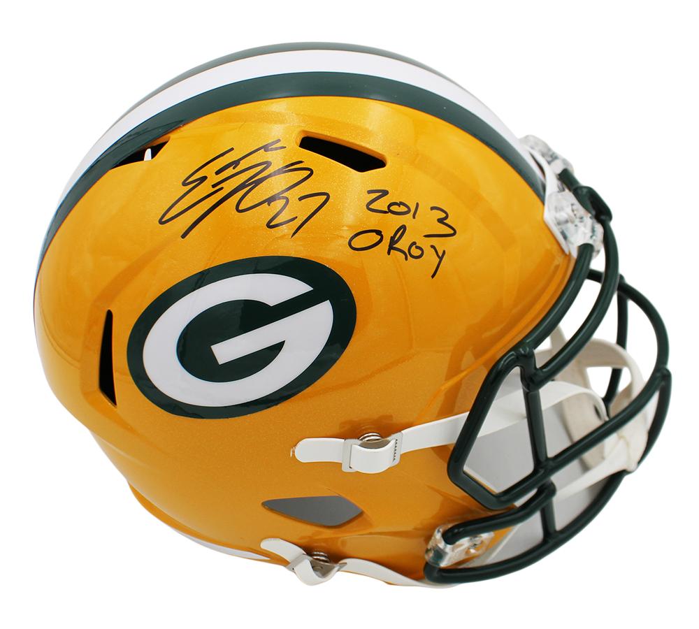 Eddie Lacy Signed Packers Full-Size Speed Helmet Inscribed "2013 OROY" (Radtke) at PristineAuction.com Eddie Lacy Signed Packers Full-Size Speed Helmet Inscribed "2013 OROY" (Radtke) at PristineAuction.com