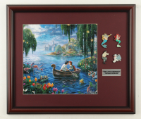 Thomas Kinkade "The Little Mermaid" Custom Framed Print with Set of (4) Character Pins at PristineAuction.com