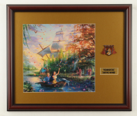 Thomas Kinkade "Pocahontas" Custom Framed Print Display with Stained Glass Pocahontas Pin at PristineAuction.com