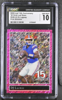 DJ Lagway 2025 Leaf 15th Anniversary '92 Gold Leaf Stars Pink Shimmer #92B43 RC #4/8 (CGC 10) at PristineAuction.com