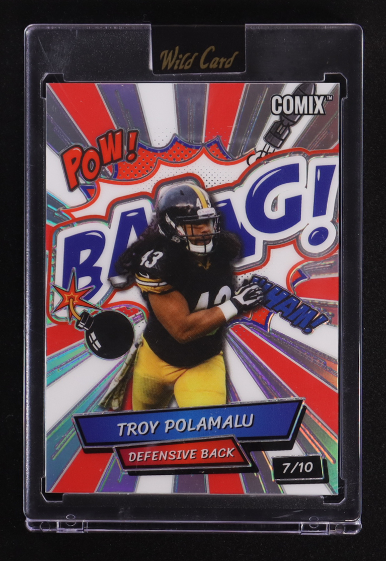Troy Polamulu 2025 Wild Card Comix BAANG! #ACBRB-TP #7/10 at PristineAuction.com Troy Polamulu 2025 Wild Card Comix BAANG! #ACBRB-TP #7/10 at PristineAuction.com