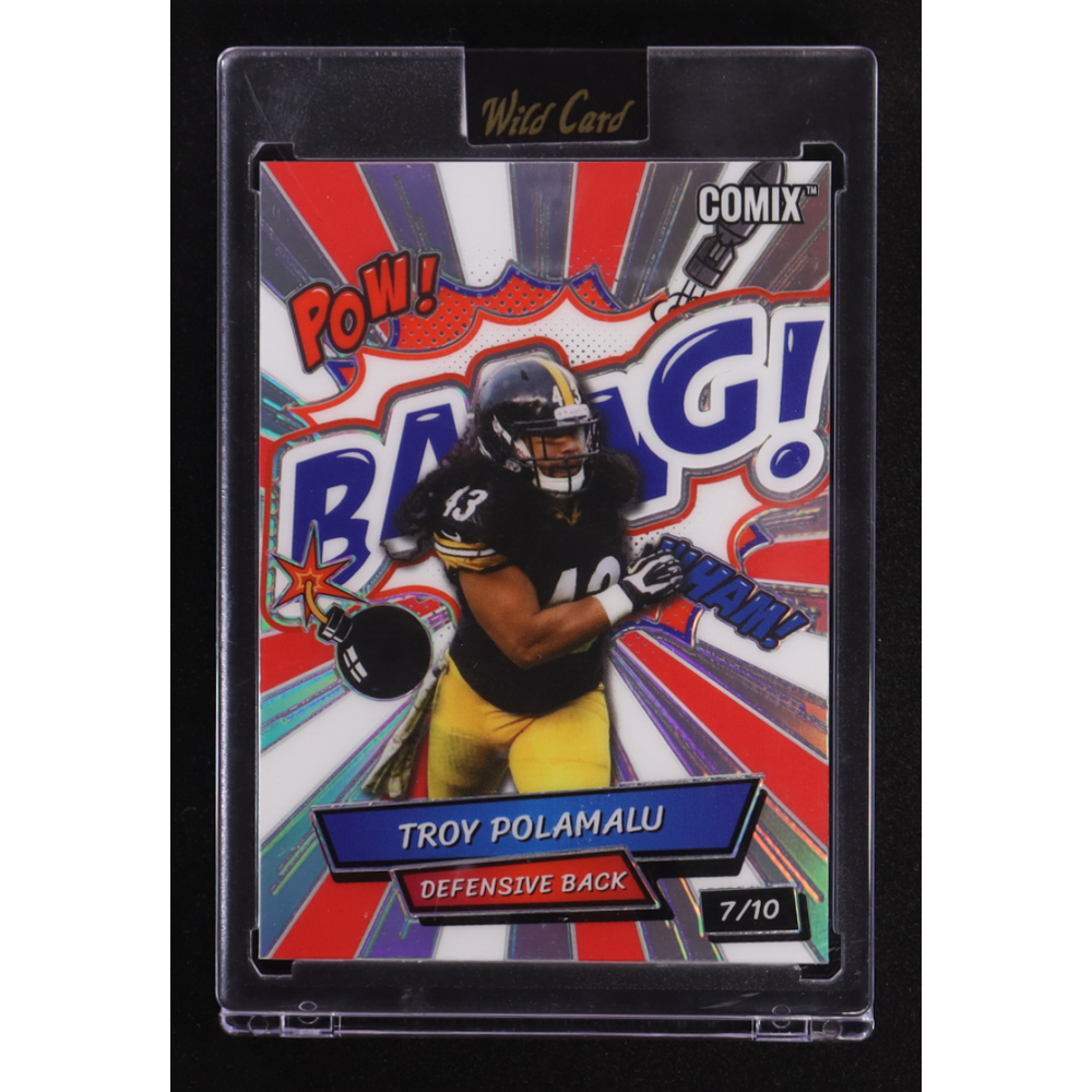 Troy Polamulu 2025 Wild Card Comix BAANG! #ACBRB-TP #7/10 at PristineAuction.com