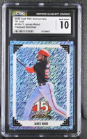 James Wood 2025 Leaf 15th Anniversary '91 Leaf Platinum Shimmer #91B77 RC #5/5 (CGC 10) at PristineAuction.com