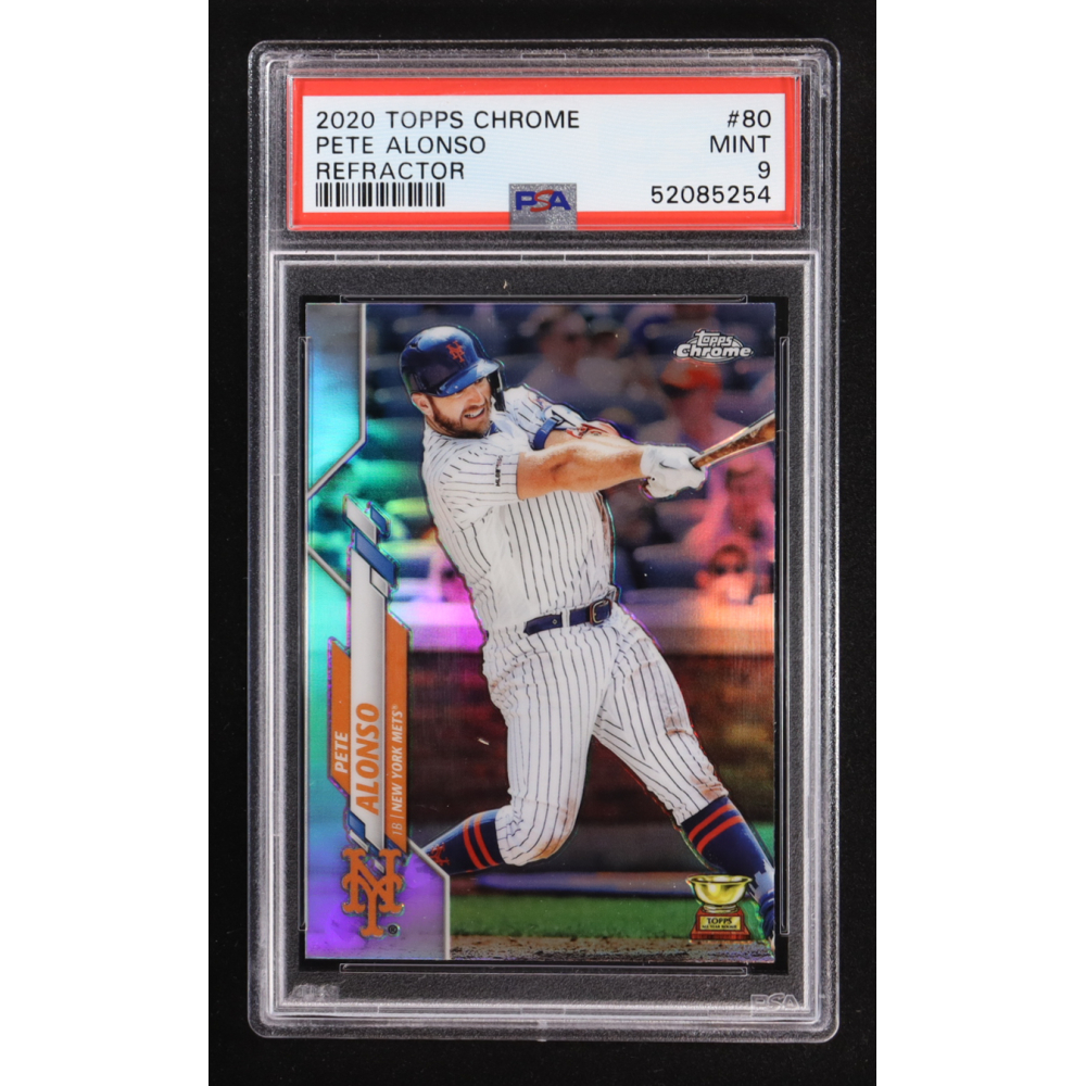 Pete Alonso 2020 Topps Chrome Refractor #80 (PSA 9) at PristineAuction.com