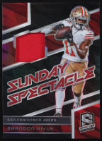 Brandon Aiyuk 2024 Panini Spectra Sunday Spectacle Materials #19 #95/99 at PristineAuction.com