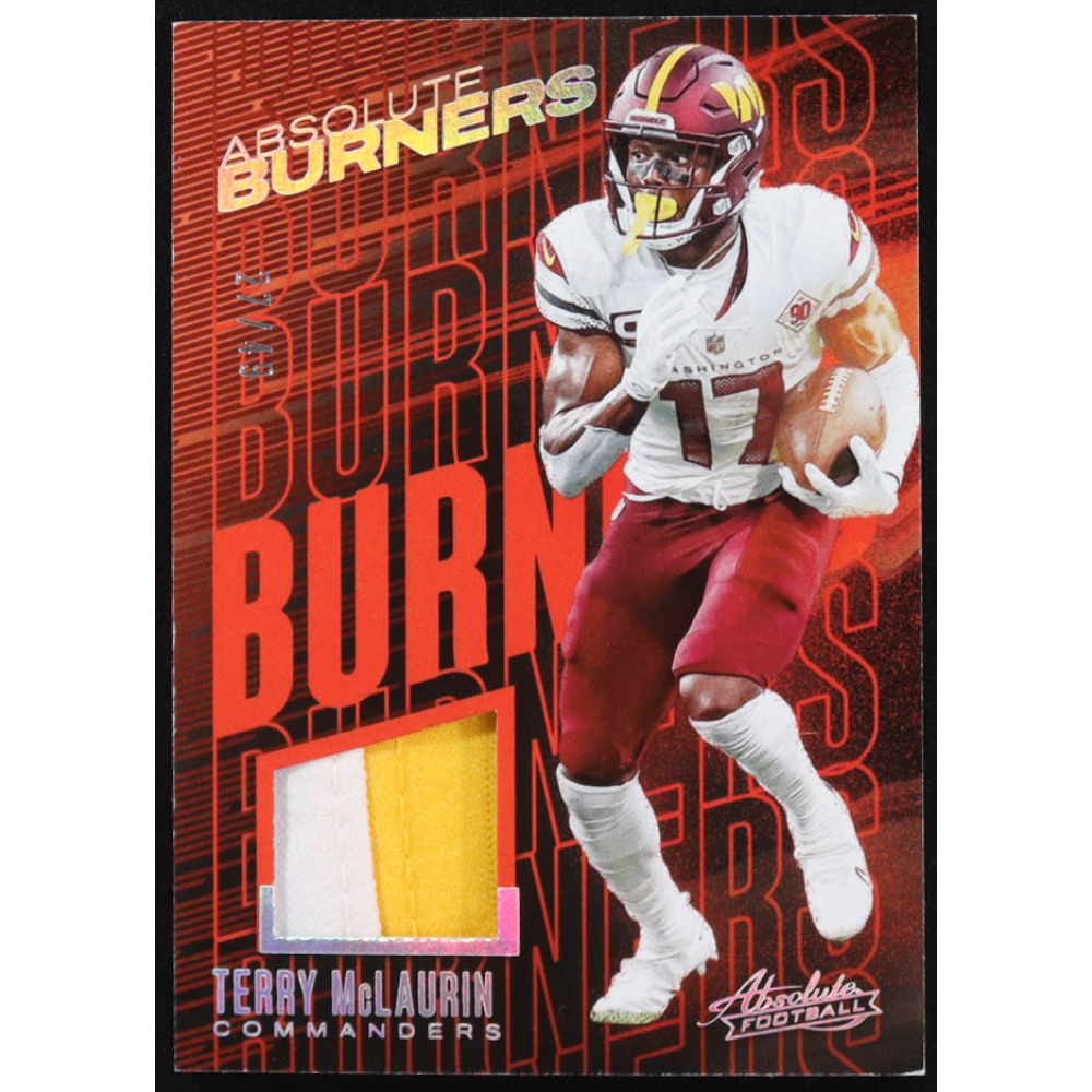 Terry McLaurin 2023 Absolute Absolute Burners Jerseys Holo Silver #10 #27/49 at PristineAuction.com