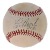 Lou Brock Signed ONL Baseball Inscribed "HOF 85" (JSA) at PristineAuction.com