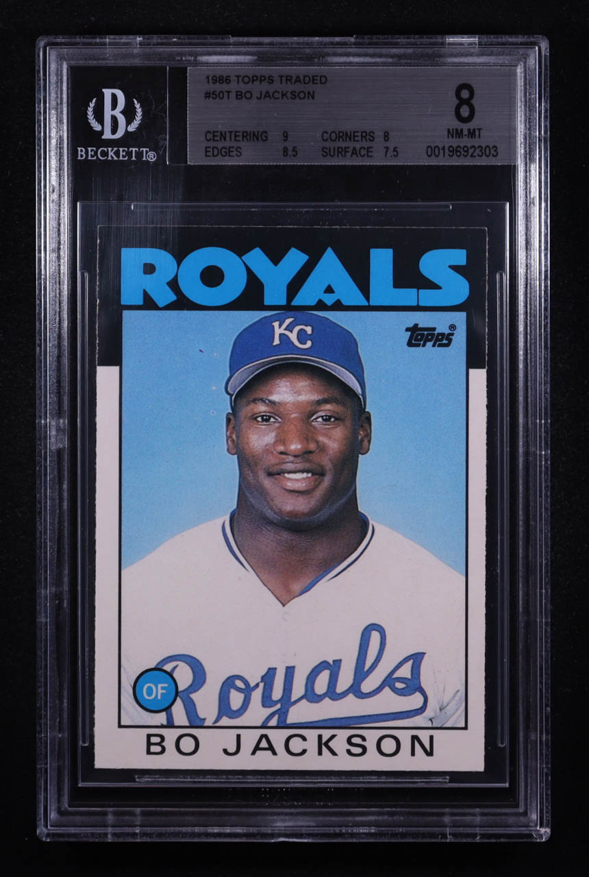 Jackson 1986 Topps Traded #50T Bo XRC RC (Beckett 8) at PristineAuction.com Jackson 1986 Topps Traded #50T Bo XRC RC (Beckett 8) at PristineAuction.com