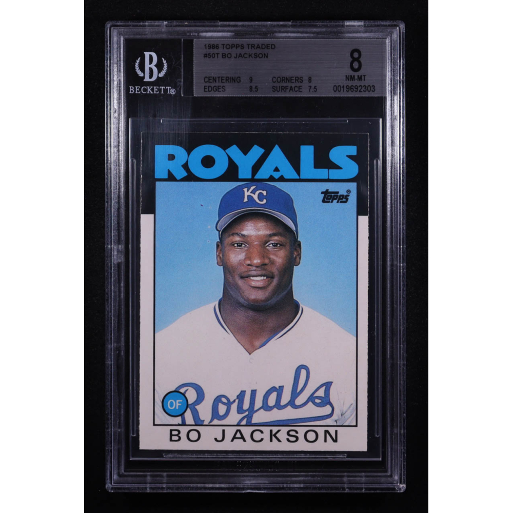 Jackson 1986 Topps Traded #50T Bo XRC RC (Beckett 8) at PristineAuction.com