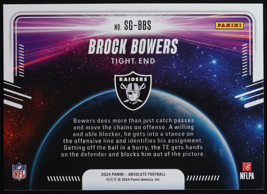 Brock Bowers 2024 Absolute Star Gazing #16 RC at PristineAuction.com Brock Bowers 2024 Absolute Star Gazing #16 RC at PristineAuction.com