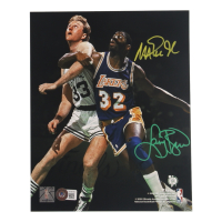 Larry Bird & Magic Johnson Signed Celtics 8x10 Photo (Beckett) at PristineAuction.com