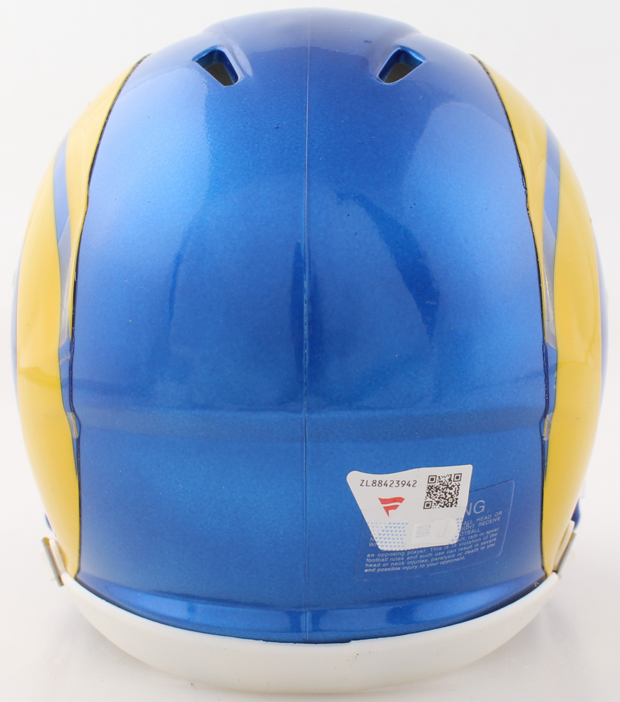 Puka Nacua Signed Rams Speed Mini Helmet (Fanatics) at PristineAuction.com Puka Nacua Signed Rams Speed Mini Helmet (Fanatics) at PristineAuction.com