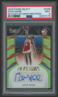 Spud Webb 2020 Select In Flight Signatures Neon Green Prizm #SWB #41/99 (PSA 9) at PristineAuction.com
