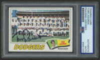 Tommy Lasorda Signed 1977 Topps Dodgers CL #504 (PSA) at PristineAuction.com