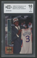 Allen Iverson 1996-97 Stadium Club Shining Moments #SM15 RC (BCCG 10) at PristineAuction.com