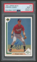Chipper Jones Signed 1991 Upper Deck #55 RC (PSA 9 | Autograph Graded 10) at PristineAuction.com