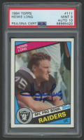 Howie Long Signed 1984 Topps #111 PB RC (PSA 9 | Autograph Graded 10) at PristineAuction.com