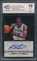 Kawhi Leonard 2012-13 Prestige Prestigious Picks Signatures #14 (BCCG 10) at PristineAuction.com