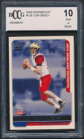 Tom Brady 2000 Paramount #138 RC (BCCG 10) at PristineAuction.com
