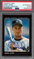 Derek Jeter Signed 1993 Pinnacle #457 RC (PSA) at PristineAuction.com