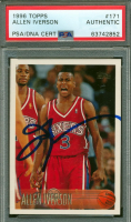 Allen Iverson Signed 1996-97 Topps #171 RC (PSA) at PristineAuction.com