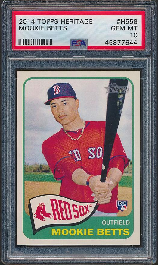 Mookie Betts 2014 Topps Heritage #H558 RC (PSA 10) at PristineAuction.com Mookie Betts 2014 Topps Heritage #H558 RC (PSA 10) at PristineAuction.com