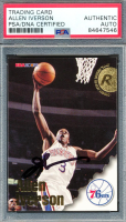 Allen Iverson Signed 1996-97 Hoops #295 RC (PSA) at PristineAuction.com