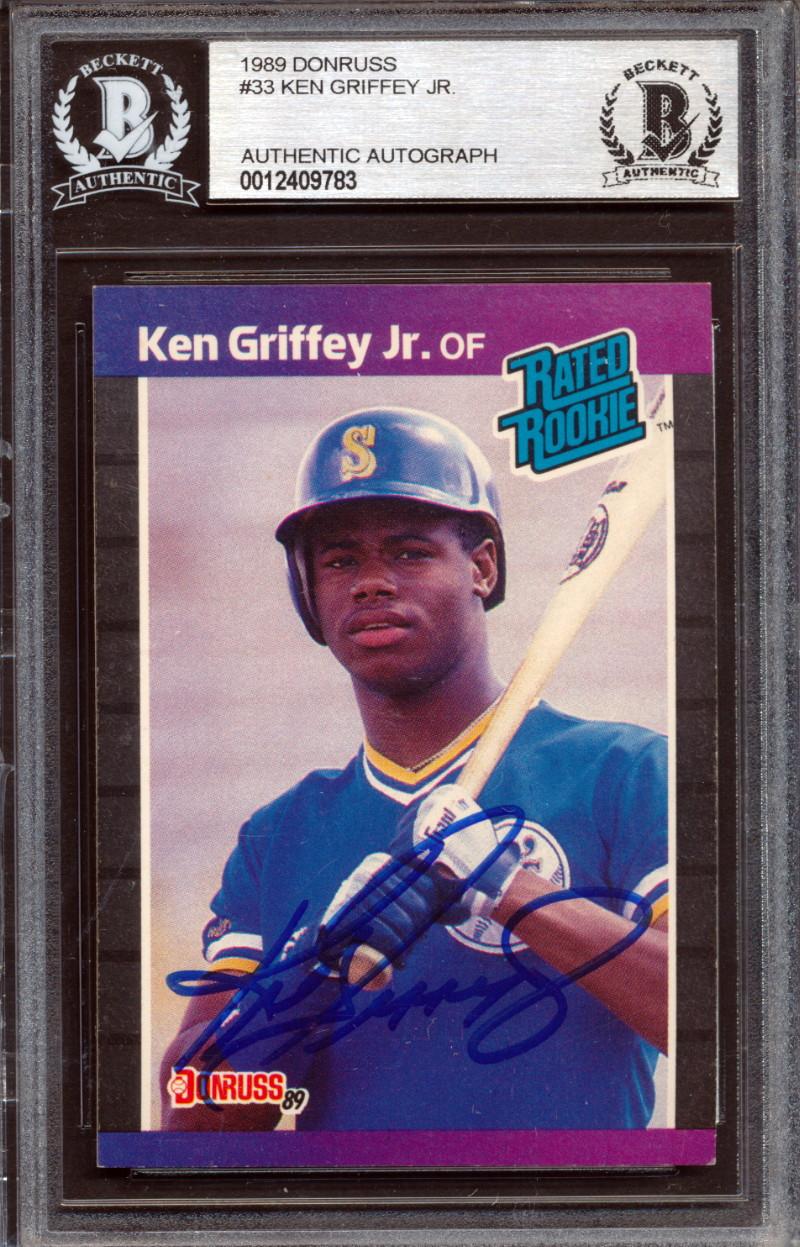 Ken Griffey Jr. Signed 1989 Donruss #33 RR RC (BGS) at PristineAuction.com Ken Griffey Jr. Signed 1989 Donruss #33 RR RC (BGS) at PristineAuction.com