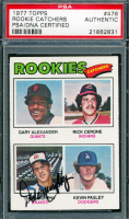 Dale Murphy Signed Gary Alexander RC / Rick Cerone RC / Dale Murphy RC / Kevin Pasley RC 1977 Topps Rookie Catchers #476 (PSA & JSA) at PristineAuction.com