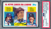 Rollie Fingers, Jim Palmer & Ron Guidry Signed 1984 Topps #717 LL (PSA) at PristineAuction.com