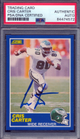 Cris Carter Signed 1989 Score #72 RC (PSA) at PristineAuction.com
