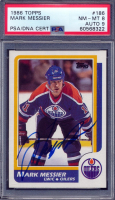 Mark Messier Signed 1986-87 Topps #186 (PSA 8 | Autograph Graded 9) at PristineAuction.com