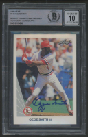 Ozzie Smith Signed 1990 Leaf #142 (BGS | Auto 10) at PristineAuction.com