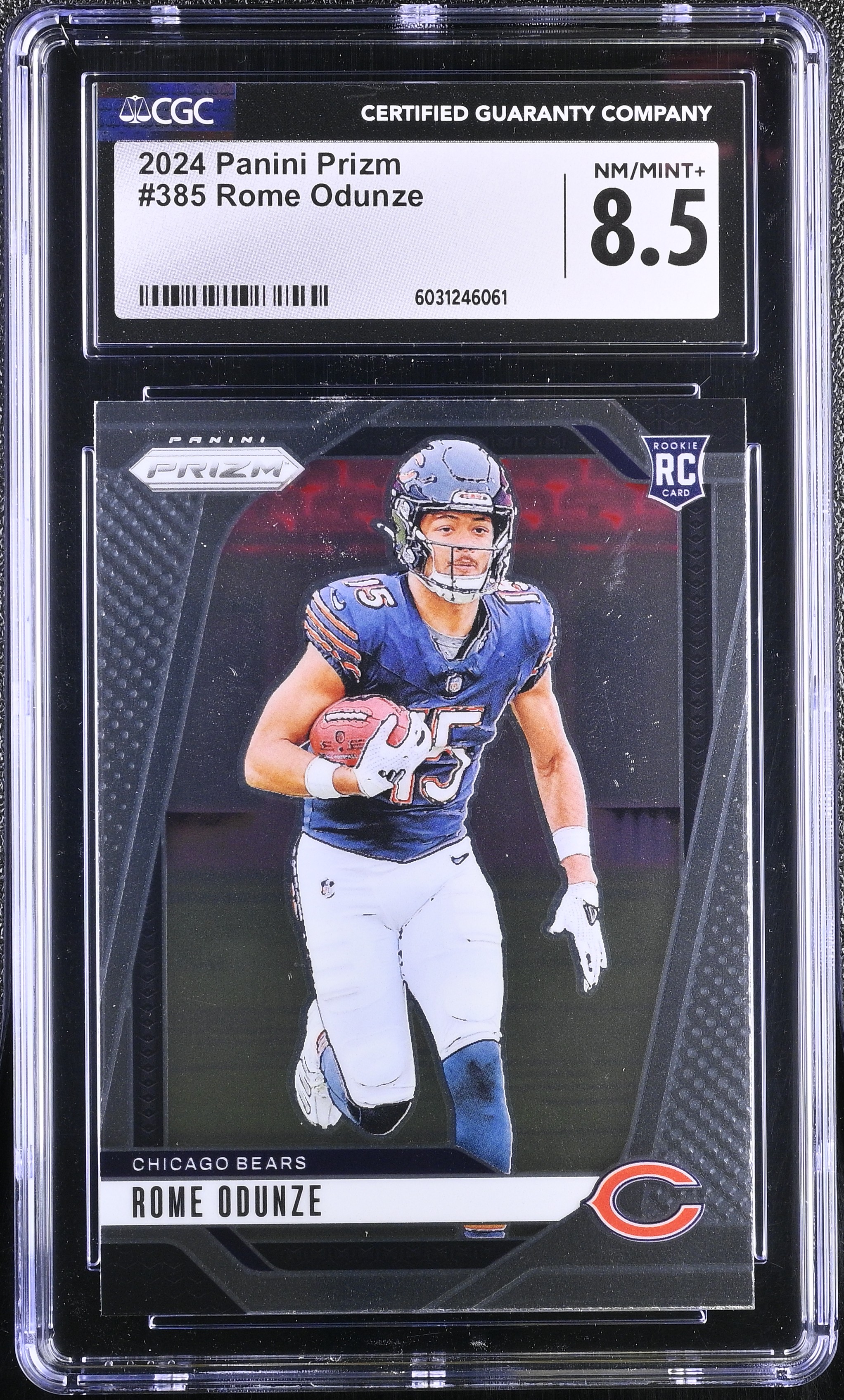 Rome Odunze 2024 Panini Prizm #385 RC (CGC 8.5) at PristineAuction.com Rome Odunze 2024 Panini Prizm #385 RC (CGC 8.5) at PristineAuction.com
