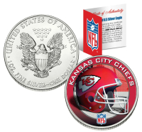 Chiefs 1 Oz .999 Fine Silver American Eagle $1 Coin at PristineAuction.com